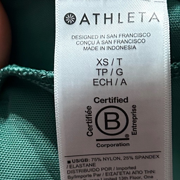 ATHLETA Green Venice High Rise Track Stripe Wide Leg Pant XS TALL - Picture 5 of 6